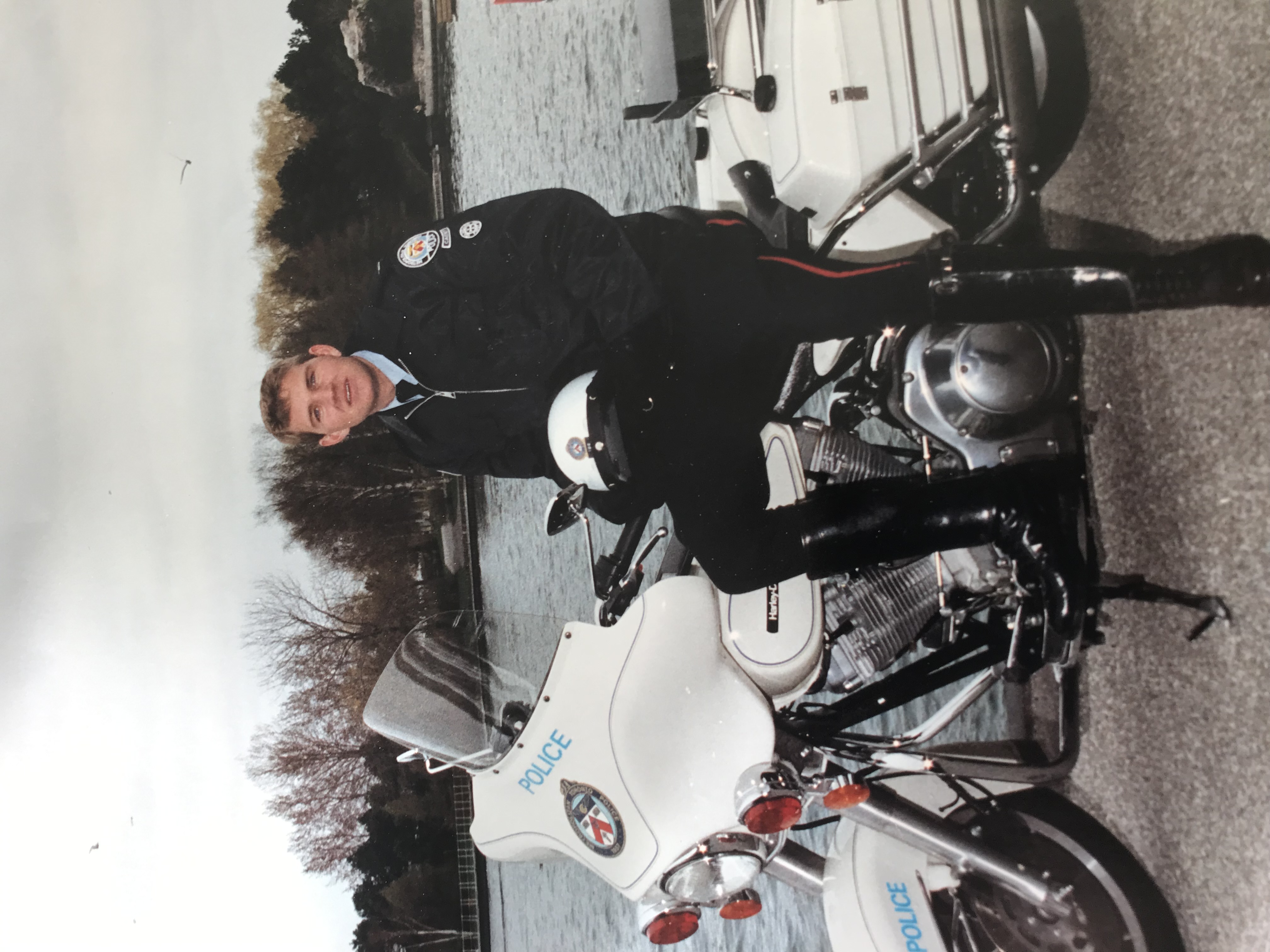 Dave Murray with a Toronto Police motorcycle